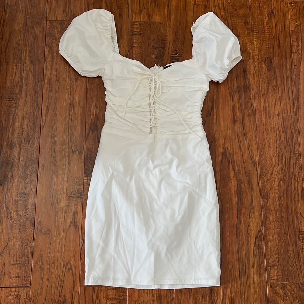 White mini dress